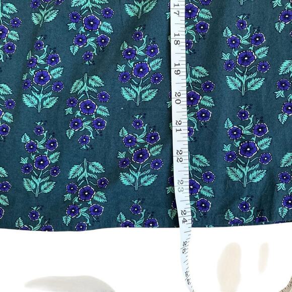 J. Crew Long-sleeve Ruffleneck Poplin Blouse Floral Print Cottagecore Modest Lg - Picture 16 of 16